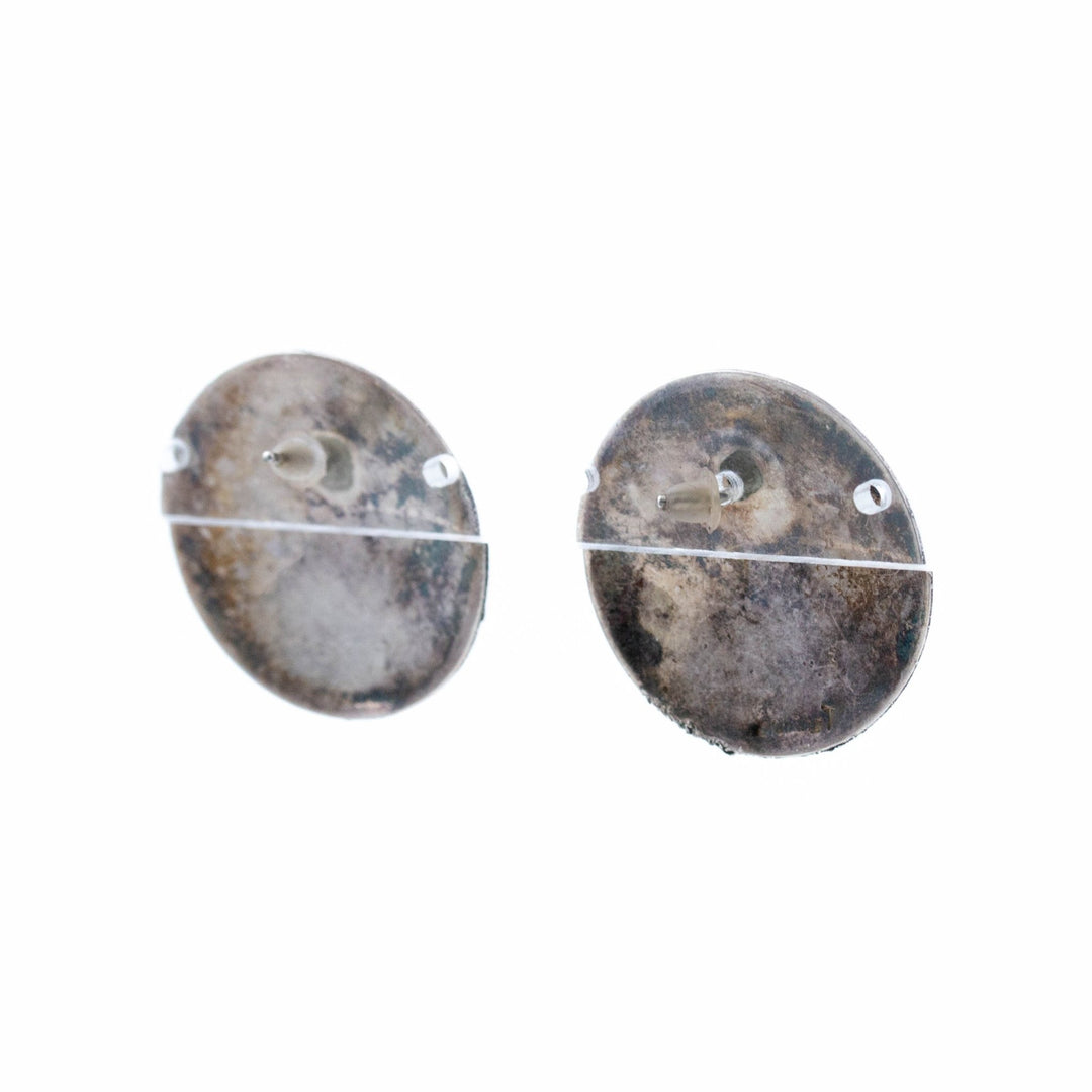 Vintage Silver Patinaed Earrings - Kingdom Jewelry