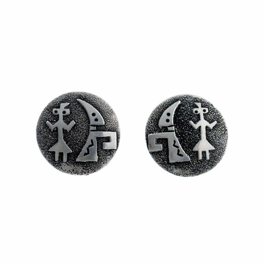 Vintage Silver Patinaed Earrings - Kingdom Jewelry