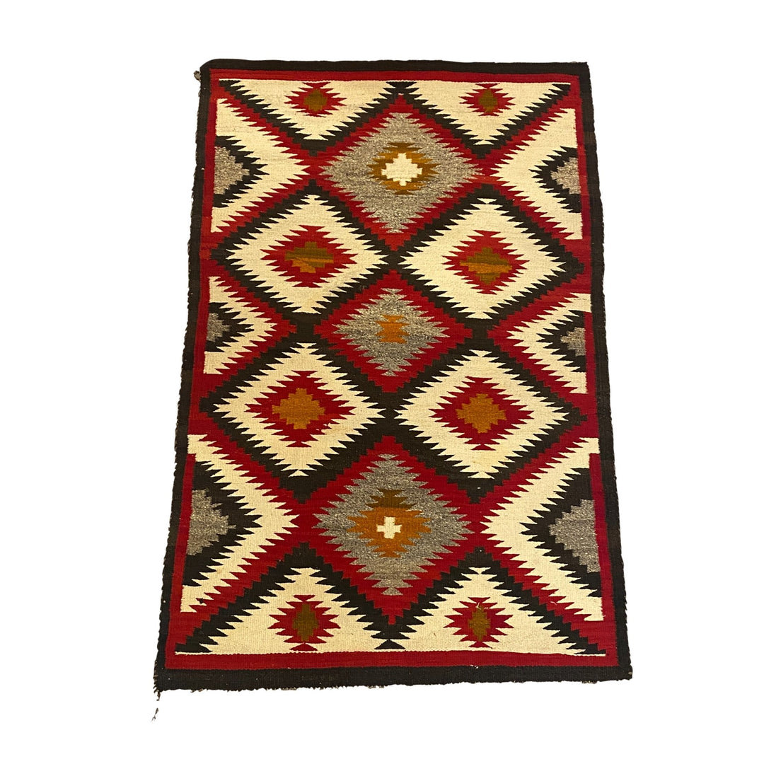 Vintage Traditional Navajo Wool Rug - Kingdom Jewelry