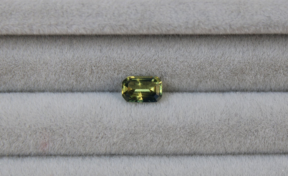 0.60ct Emerald Cut Parti Sapphire - Kingdom Jewelry