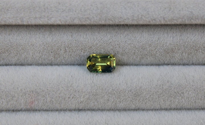 0.60ct Emerald Cut Parti Sapphire - Kingdom Jewelry