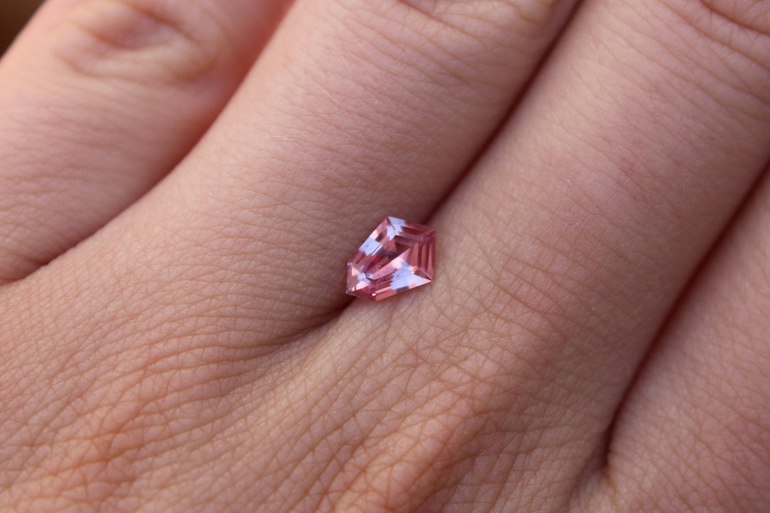 0.71ct Shield Cut Pink Sapphire - Kingdom Jewelry