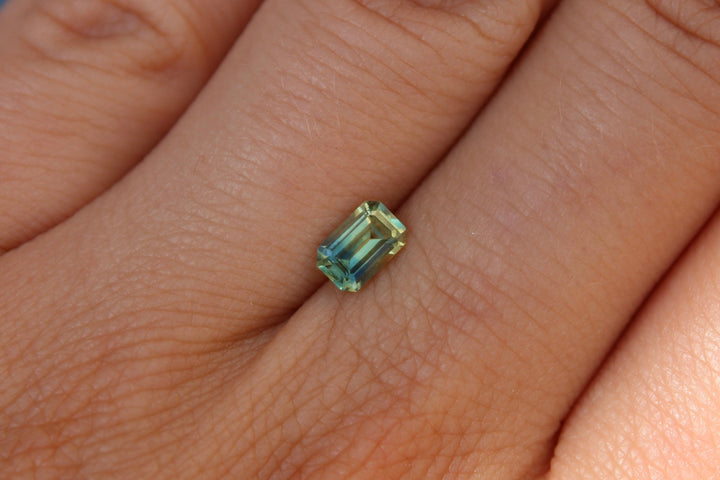 0.75ct Emerald Cut Parti Sapphire - Kingdom Jewelry