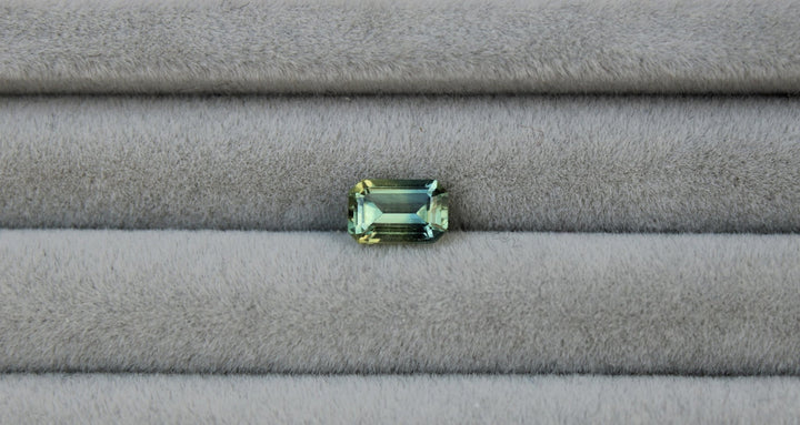0.75ct Emerald Cut Parti Sapphire - Kingdom Jewelry