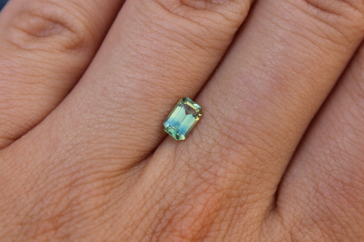 0.75ct Emerald Cut Parti Sapphire - Kingdom Jewelry