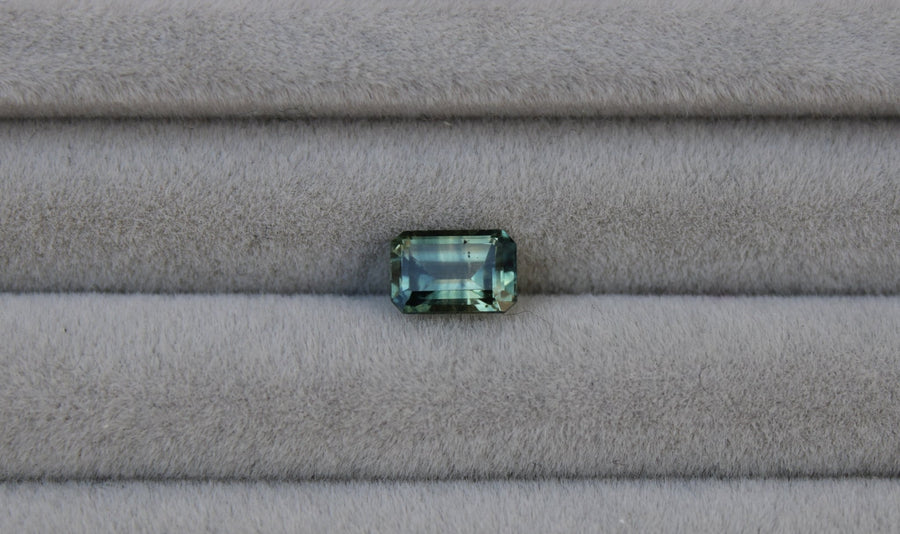 0.90ct Emerald Cut Parti Sapphire - Kingdom Jewelry