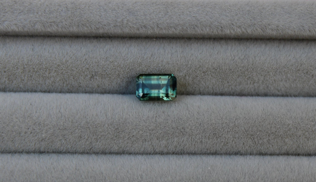 0.90ct Emerald Cut Parti Sapphire - Kingdom Jewelry