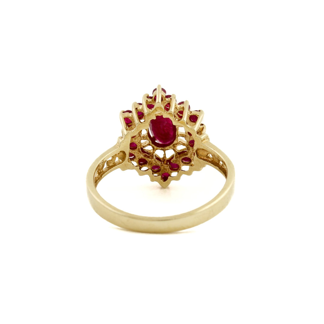 10 KT Gold x Vintage Ruby Cocktail Ring - Kingdom Jewelry