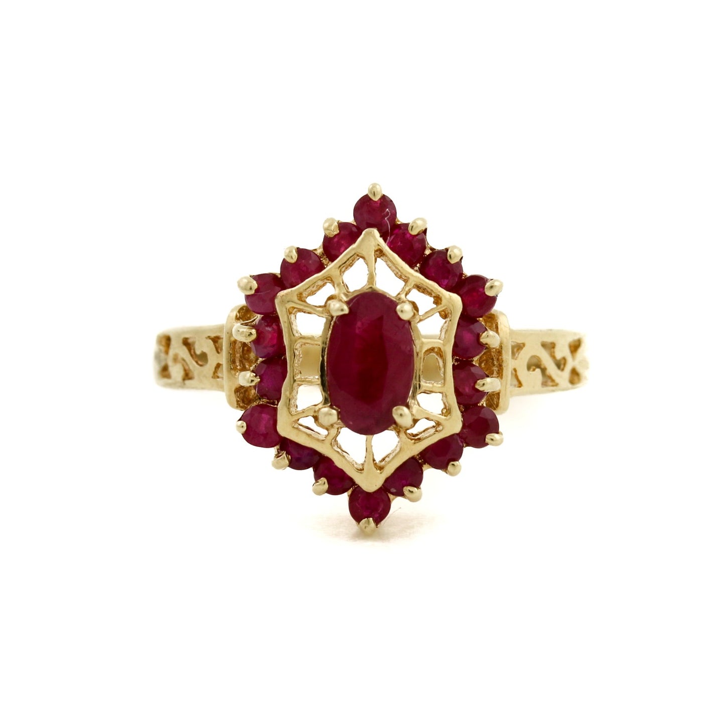 10 KT Gold x Vintage Ruby Cocktail Ring - Kingdom Jewelry