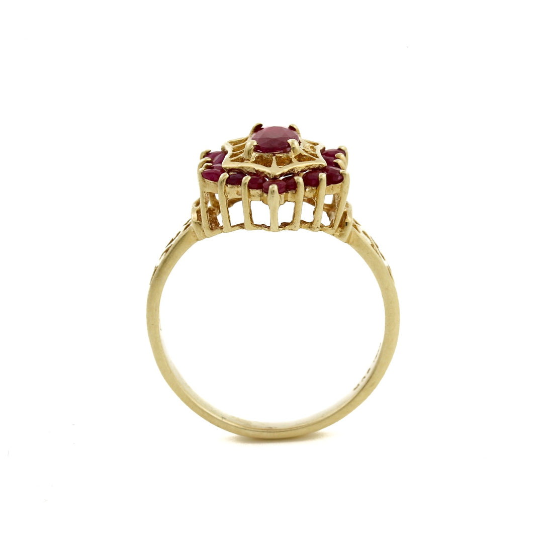 10 KT Gold x Vintage Ruby Cocktail Ring - Kingdom Jewelry