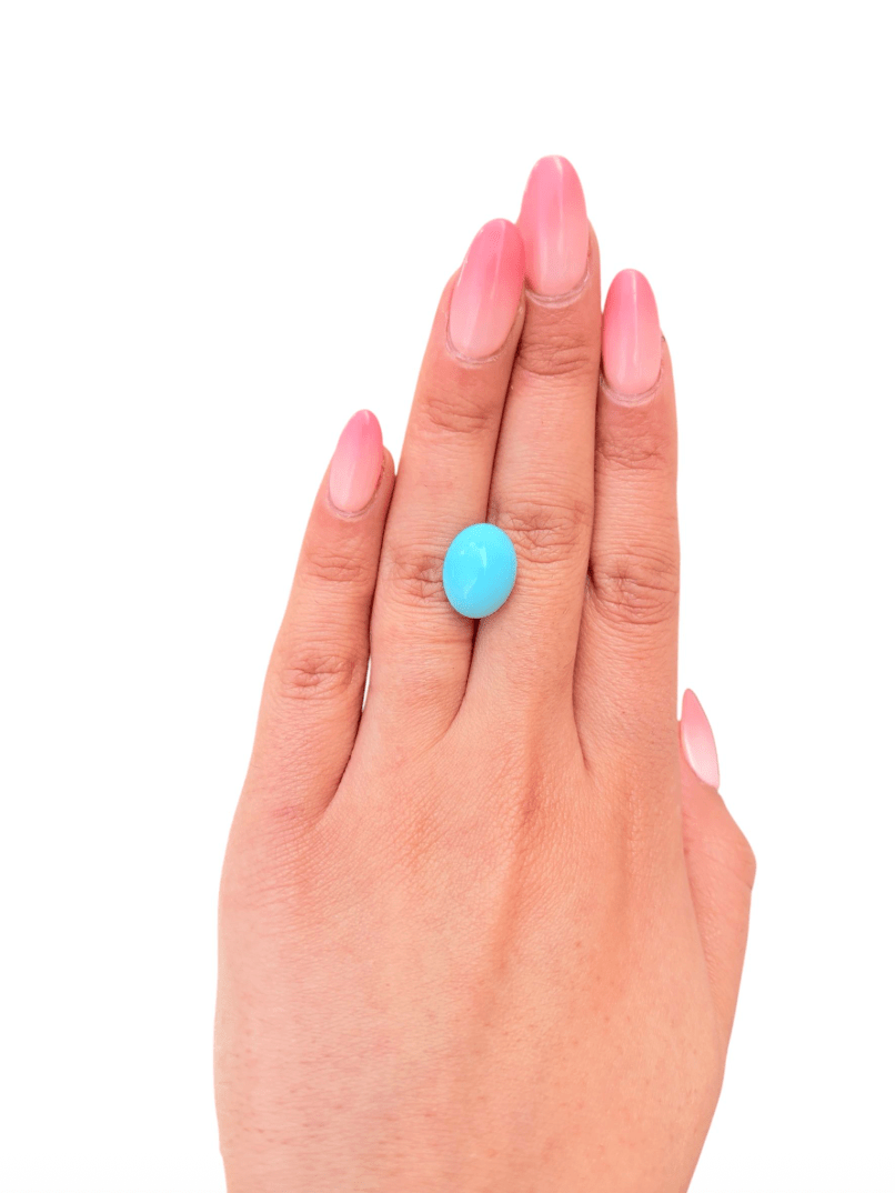 10.20ct Persian Robins Egg Blue Natural Turquoise - Kingdom Jewelry