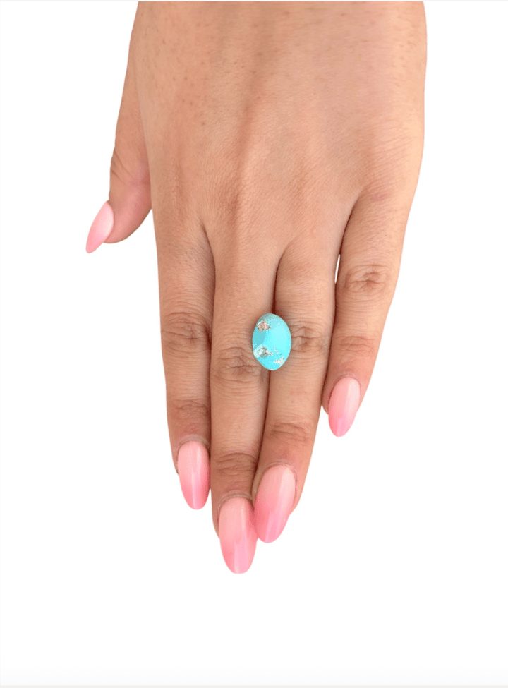 10.45ct Persian Robins Egg Blue Natural Turquoise - Kingdom Jewelry