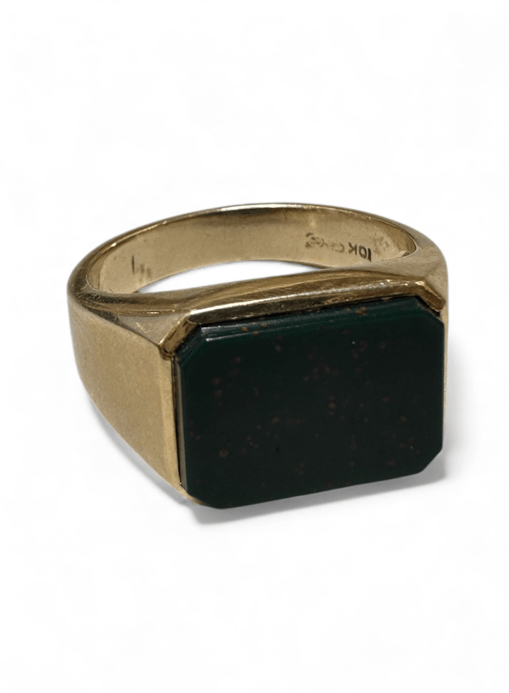 10k Blood Stone Signet Ring - Kingdom Jewelry