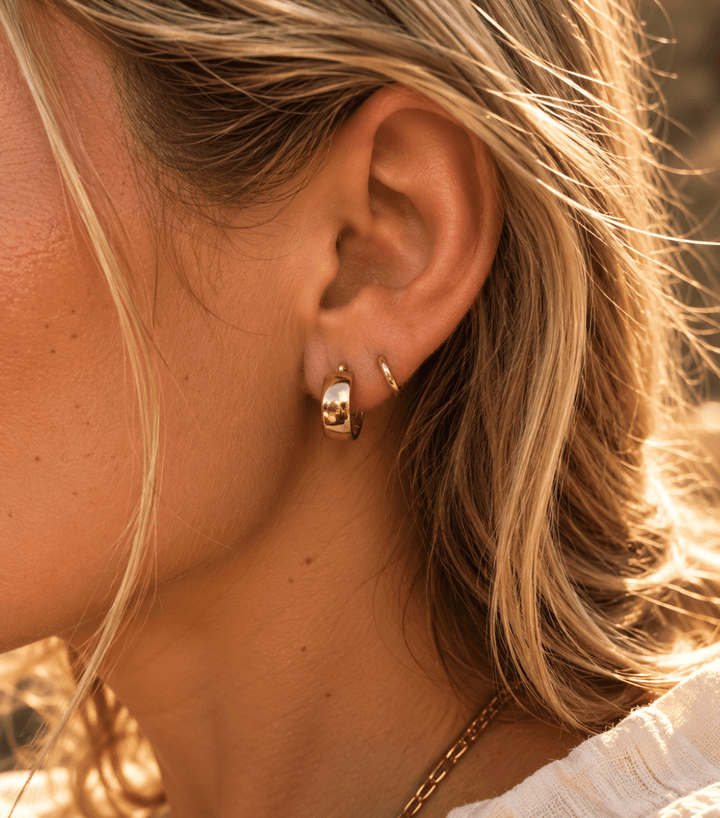 10K Gold Hoop Earrings - Kingdom Jewelry