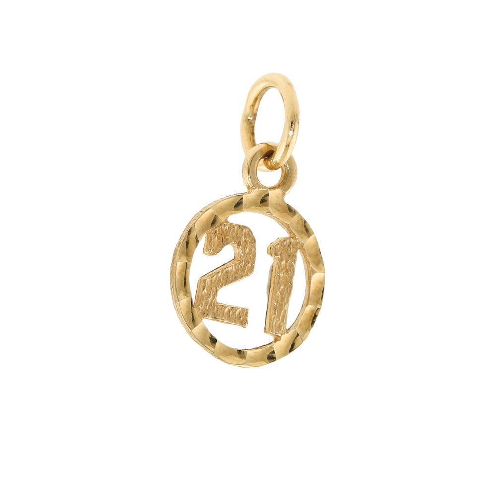 
                      
                        10k Gold x "21" Charm Pendant - Kingdom Jewelry
                      
                    