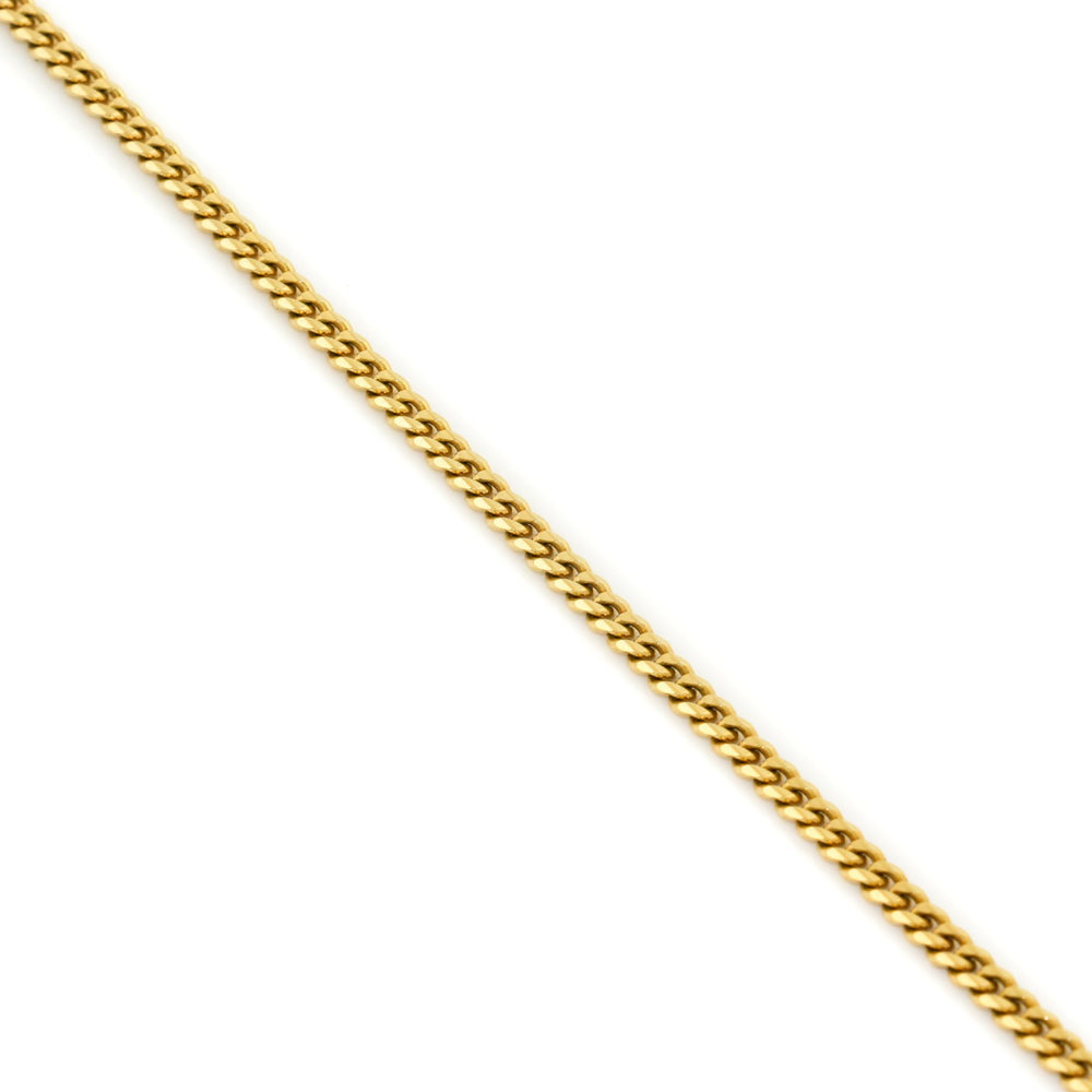 10K Gold x 2mm Curb Chain Bracelet - Kingdom Jewelry