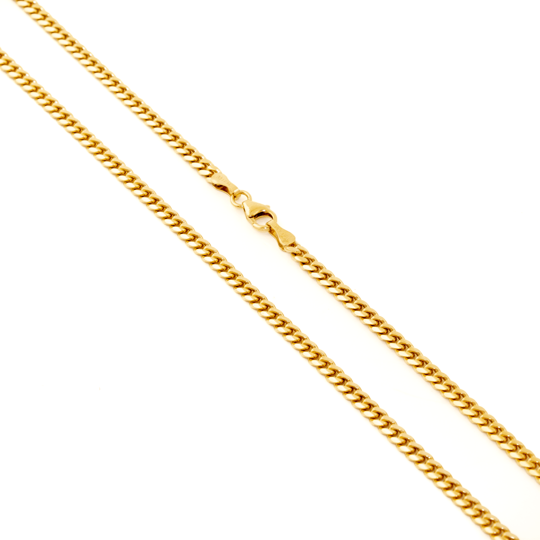10k Gold x 3mm Curb Link Chain Necklace - Kingdom Jewelry
