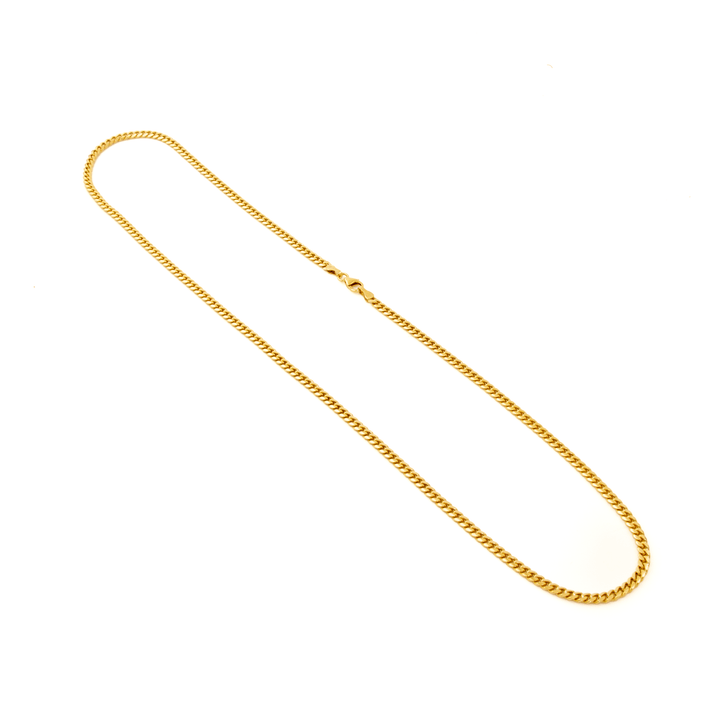 10k Gold x 3mm Curb Link Chain Necklace - Kingdom Jewelry