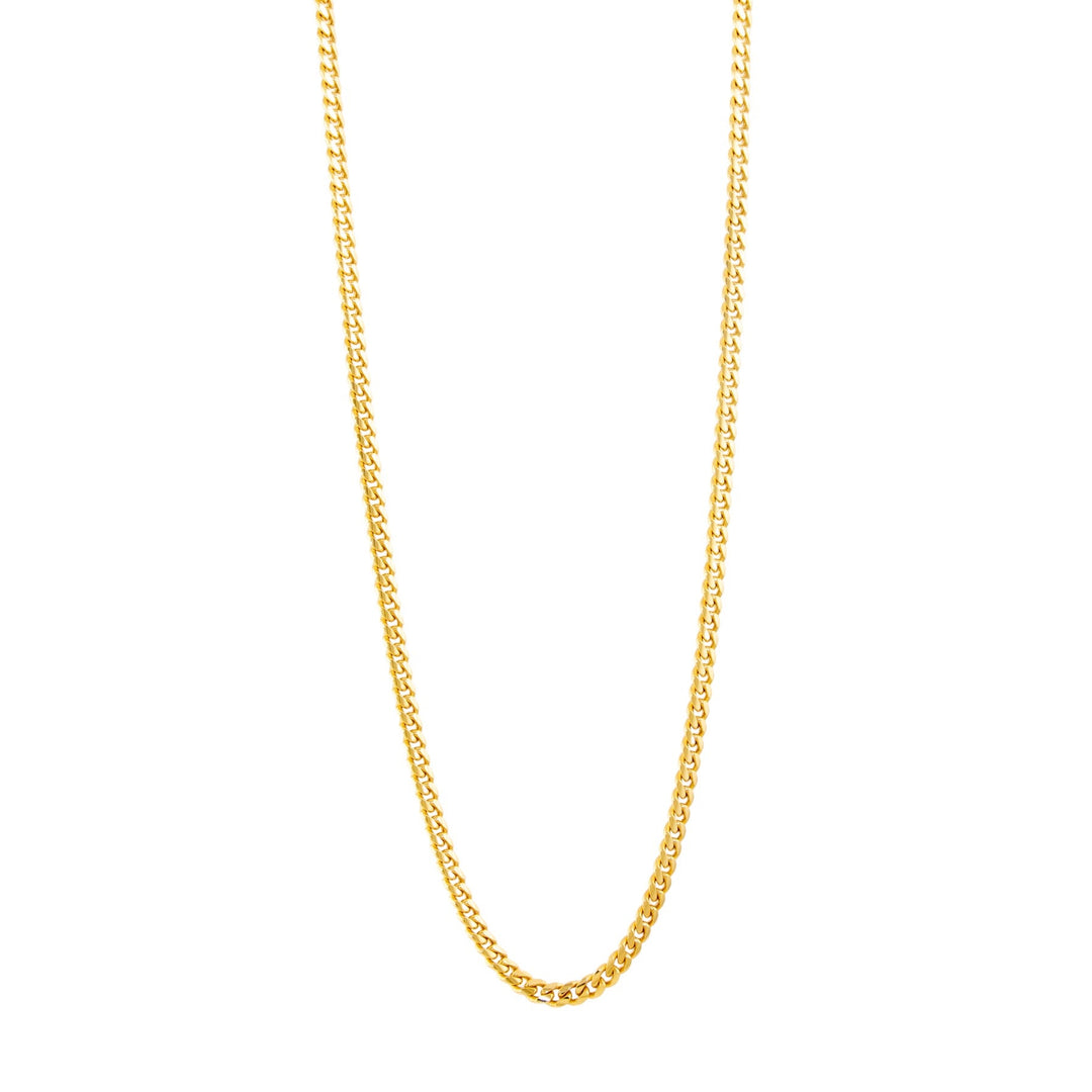 10k Gold x 3mm Curb Link Chain Necklace - Kingdom Jewelry