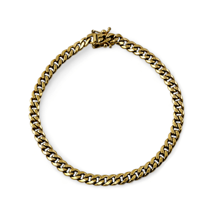 10k Gold x 5mm Cuban Link Chain Bracelet - Kingdom Jewelry