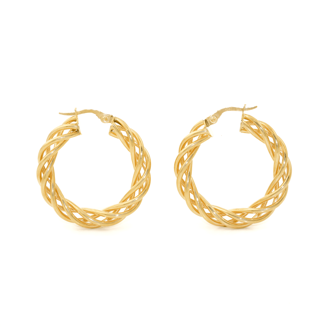 10k Gold x 5mm Open Twist Hoops - Kingdom Jewelry