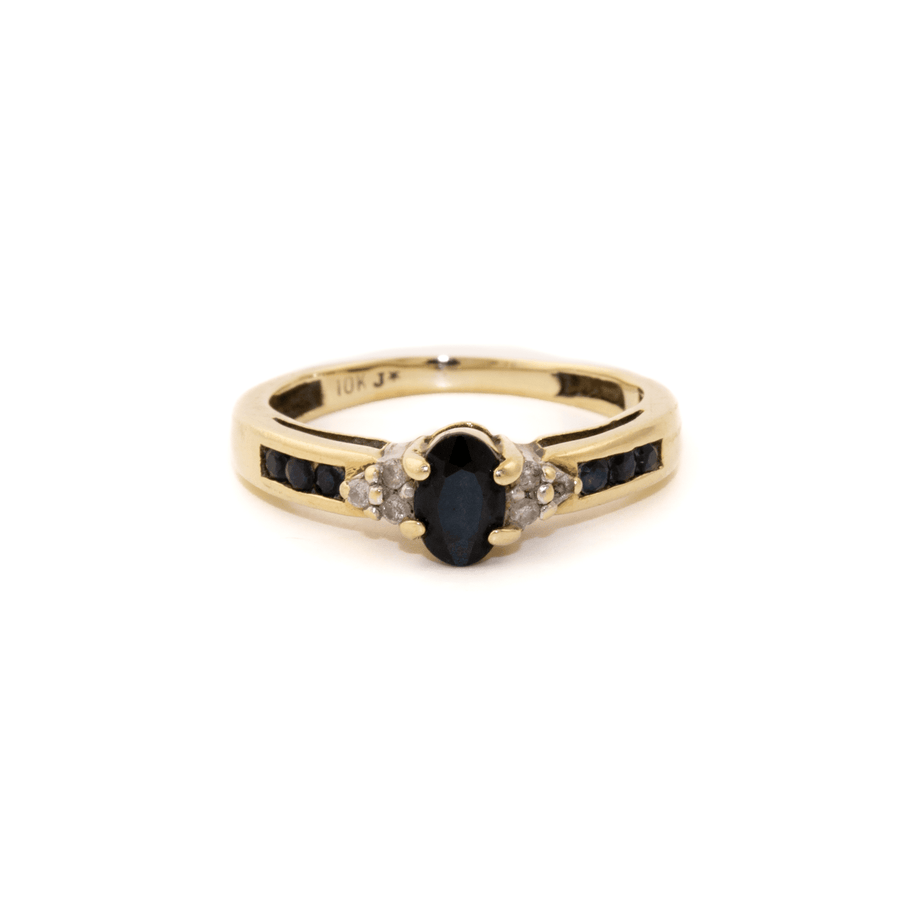 10k Gold x Accented Sapphire & Diamond Ring - Kingdom Jewelry