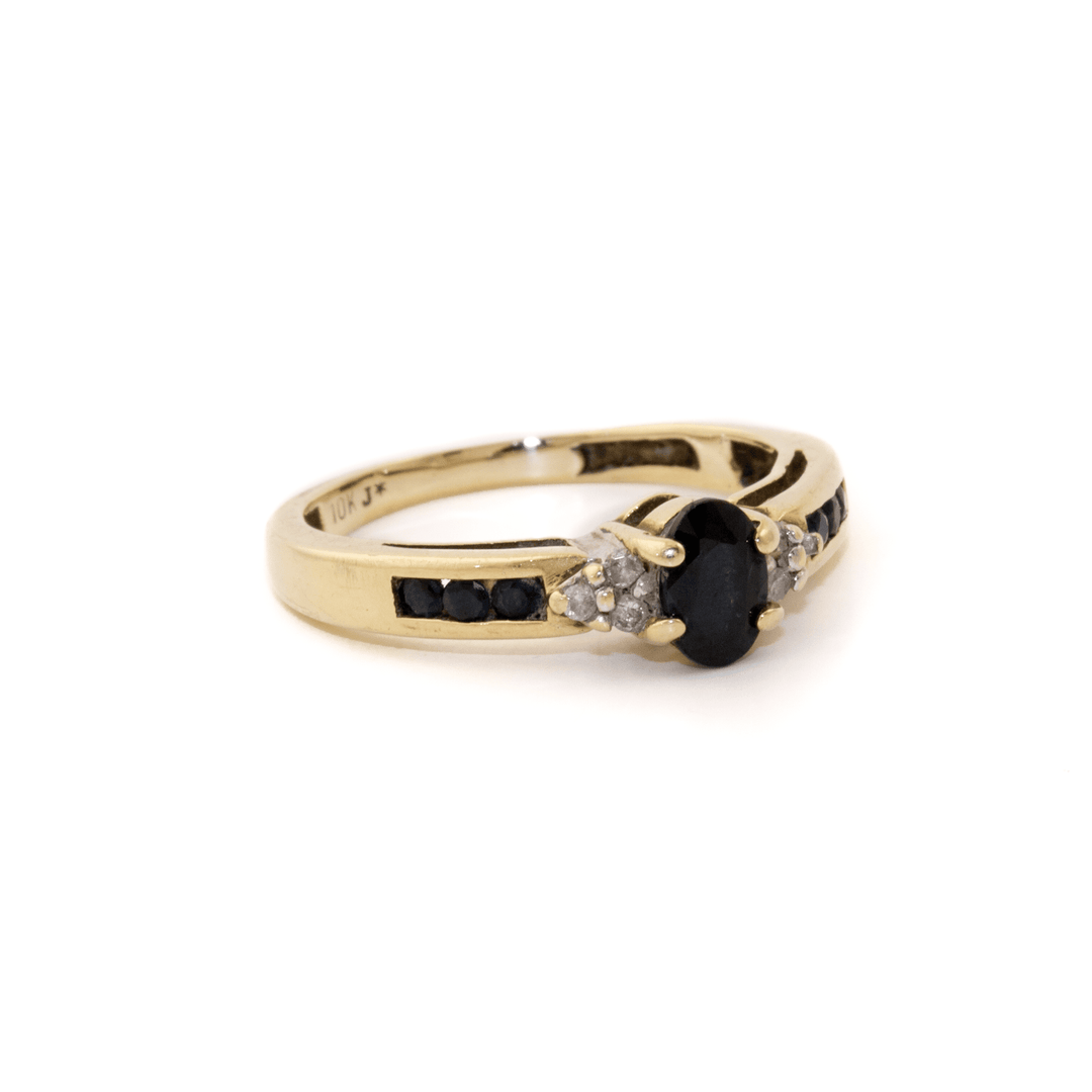 10k Gold x Accented Sapphire & Diamond Ring - Kingdom Jewelry