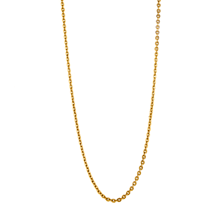 10k Gold x Dainty 2mm Knife - Edge Chain Link Necklace - Kingdom Jewelry