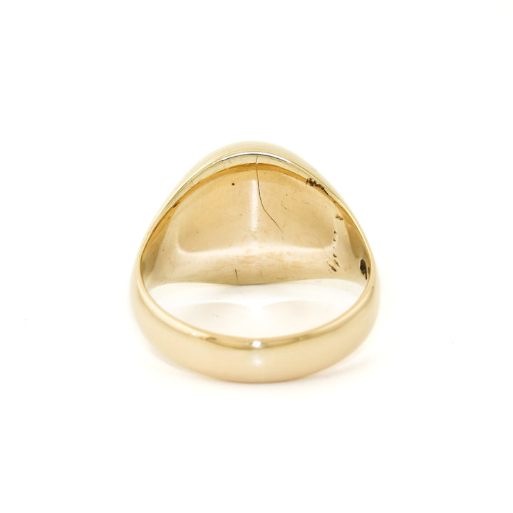 10k Gold x Egyptian Turquoise Oval Signet - Kingdom Jewelry