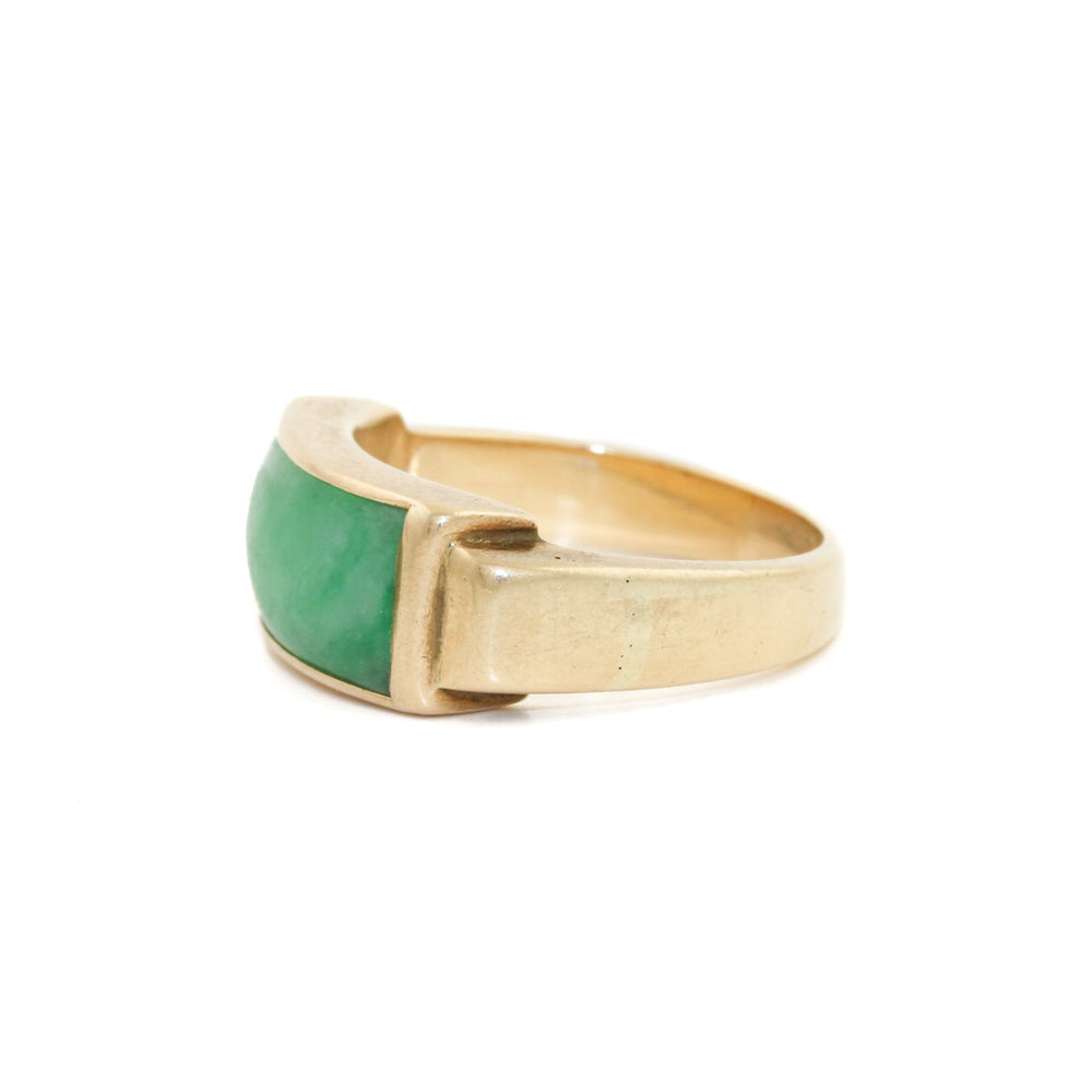 
                      
                        10k Gold x Green Jade Rectangle Signet Band - Kingdom Jewelry
                      
                    