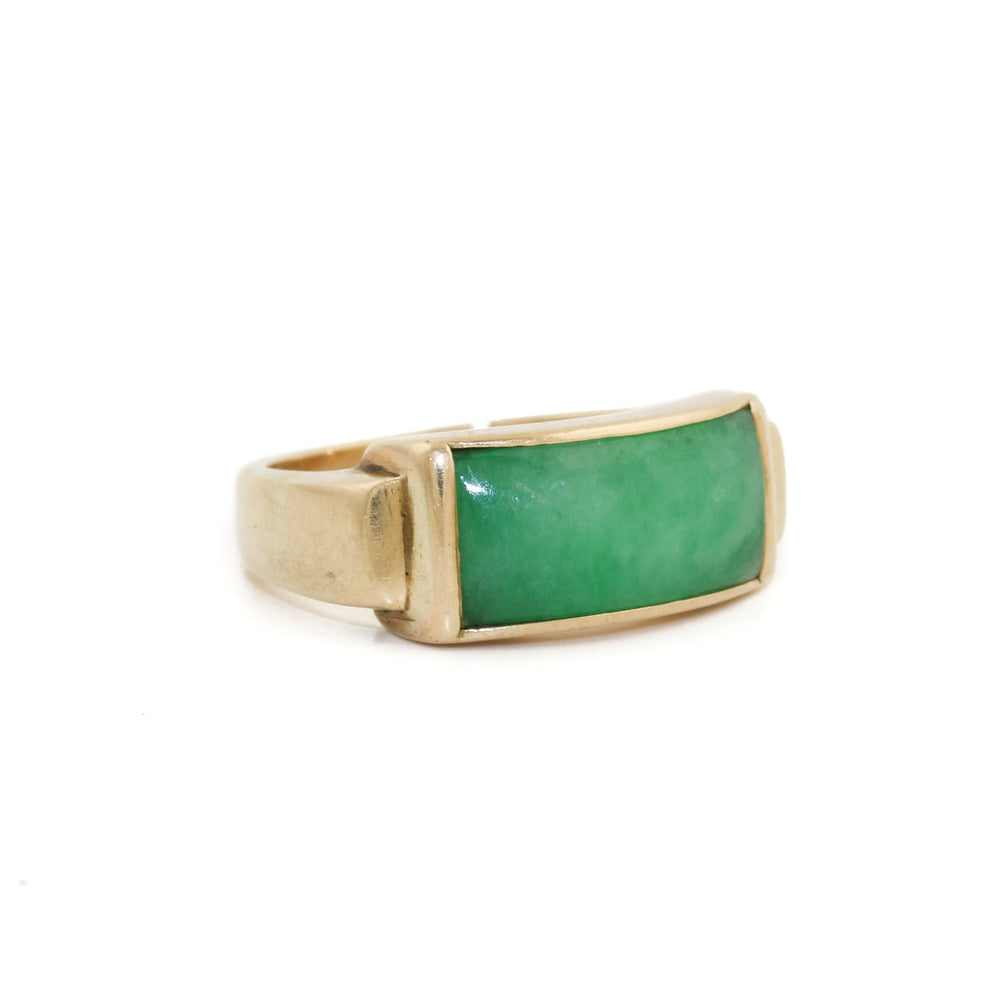 
                      
                        10k Gold x Green Jade Rectangle Signet Band - Kingdom Jewelry
                      
                    