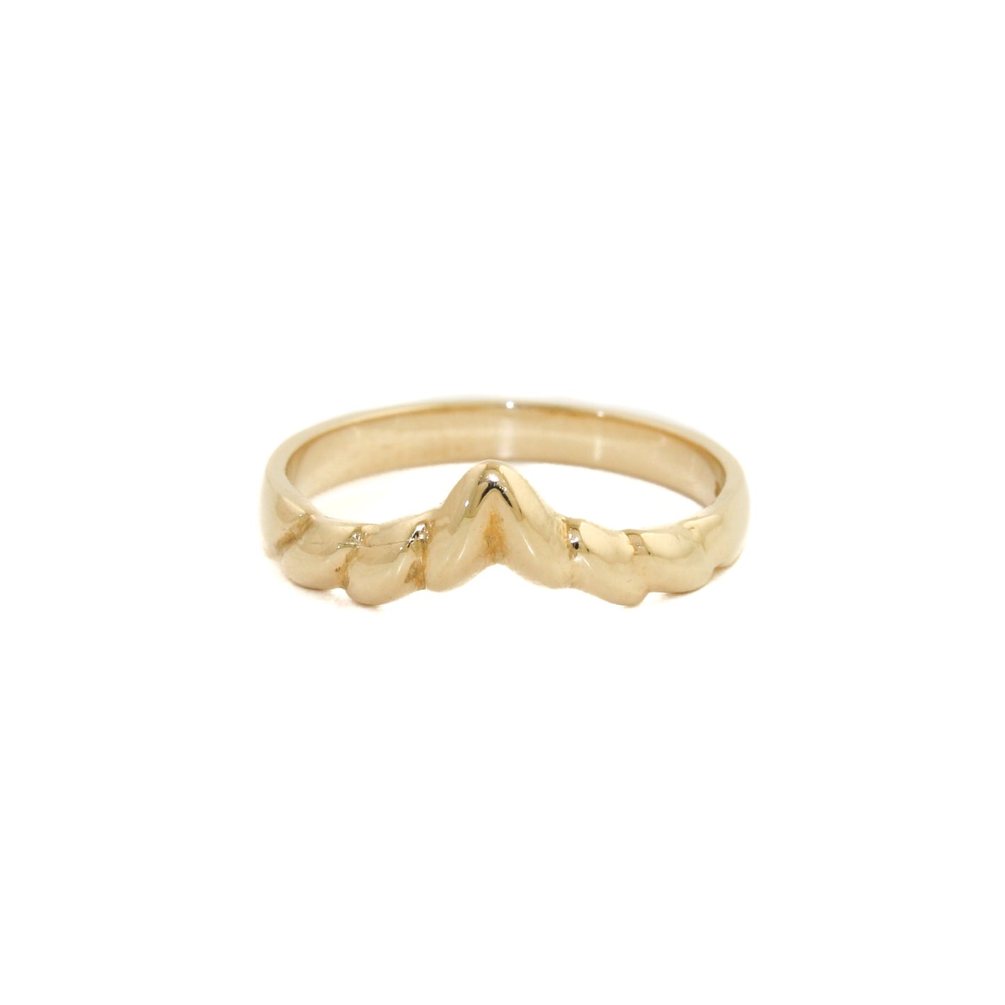 10k Gold x Puff Tiara Heart Ring - Kingdom Jewelry