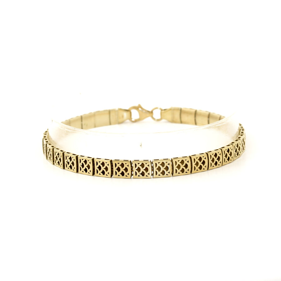 10k Gold x Reversible 5mm Italian Esq Bracelet - Kingdom Jewelry