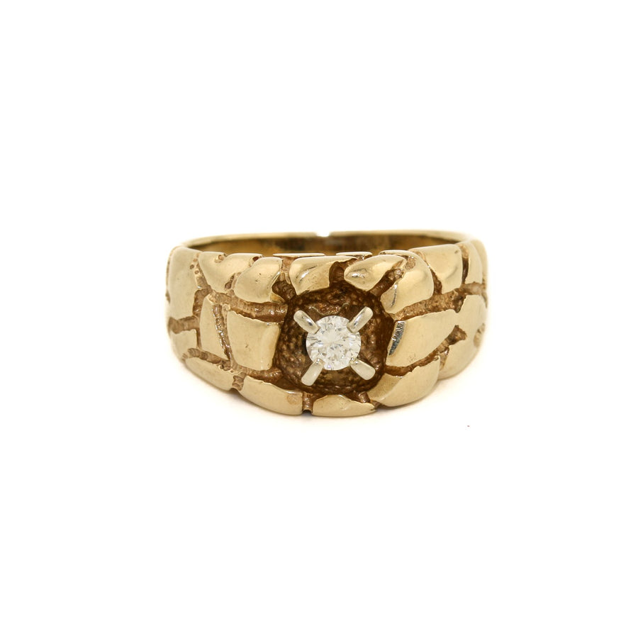 10k Gold x "Rubble Rock" Nugget Diamond Ring - Kingdom Jewelry