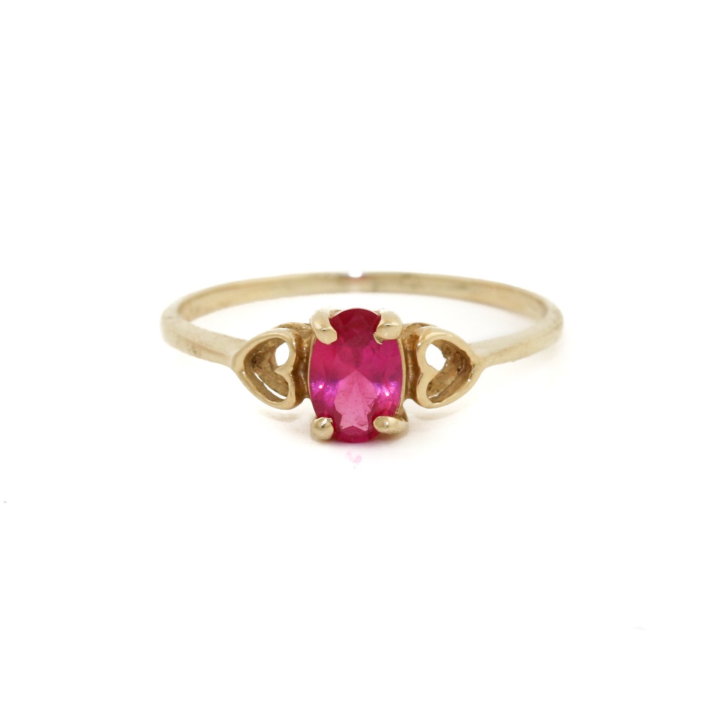 10k Gold x Rubellite Heart Ring - Kingdom Jewelry