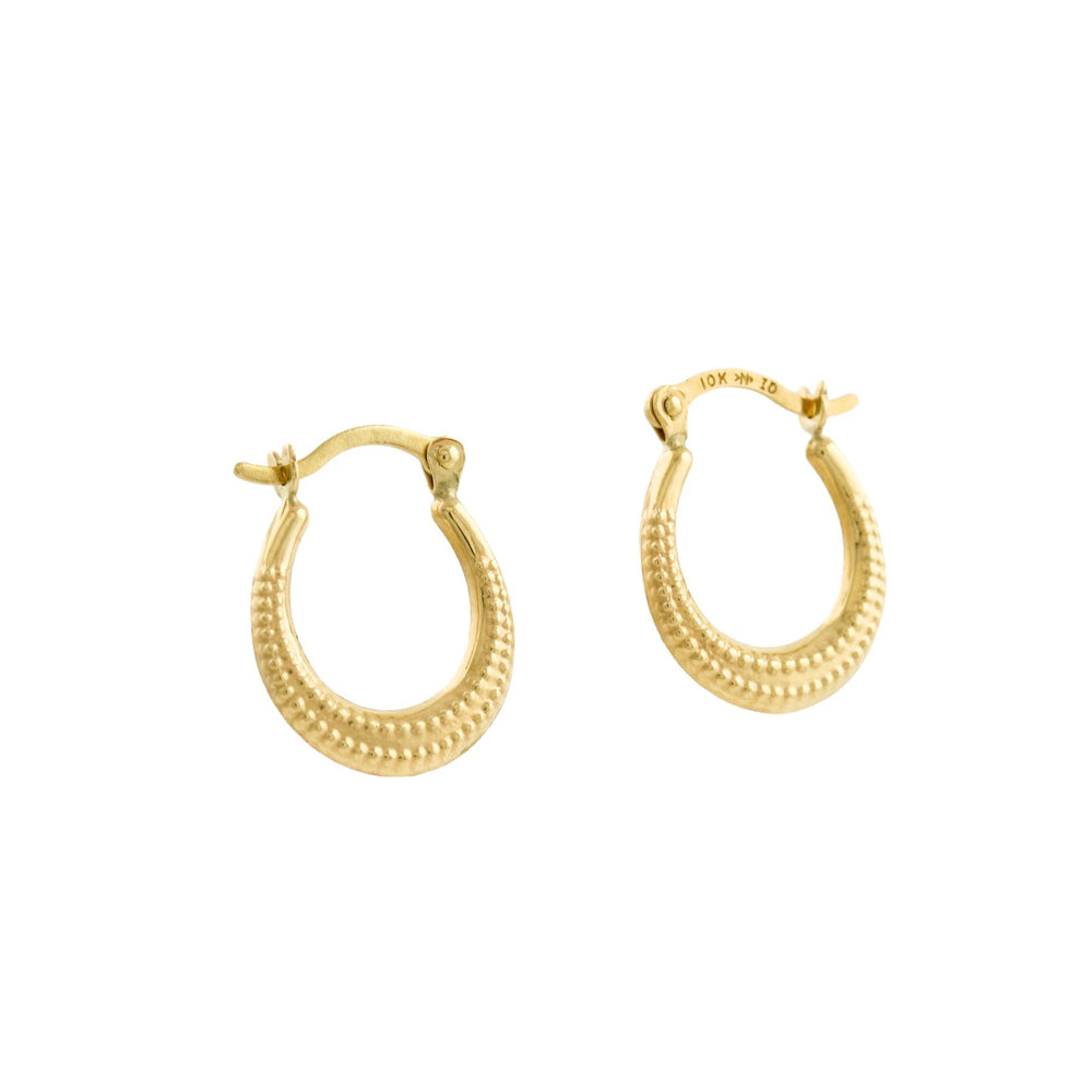 10K Gold x Seashell Creole Hoops - Kingdom Jewelry