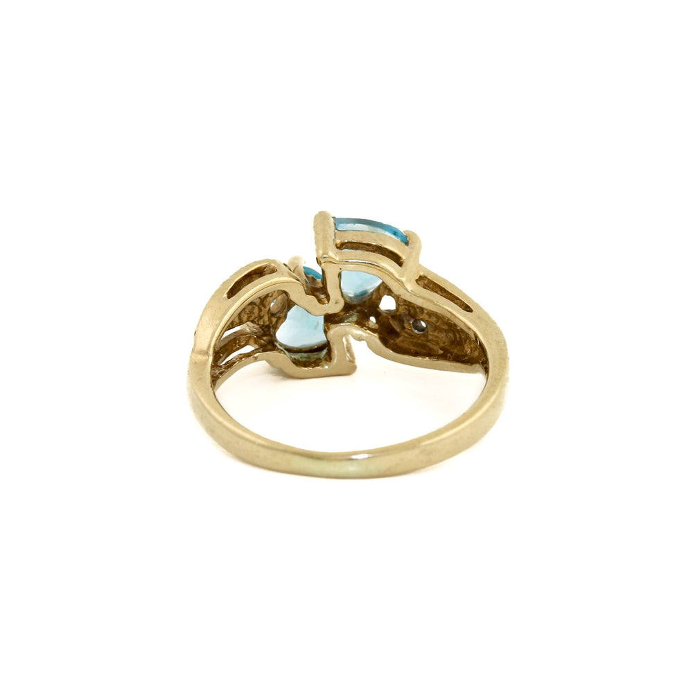 
                  
                    10k Gold x Twin Heart Topaz & Diamond Cocktail Ring - Kingdom Jewelry
                  
                