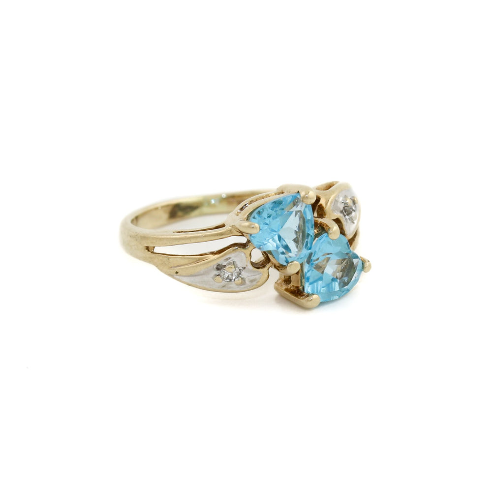 
                  
                    10k Gold x Twin Heart Topaz & Diamond Cocktail Ring - Kingdom Jewelry
                  
                