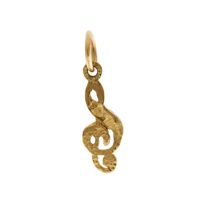10k Gold x Vintage "Clef" Music Note Charm Pendant - Kingdom Jewelry