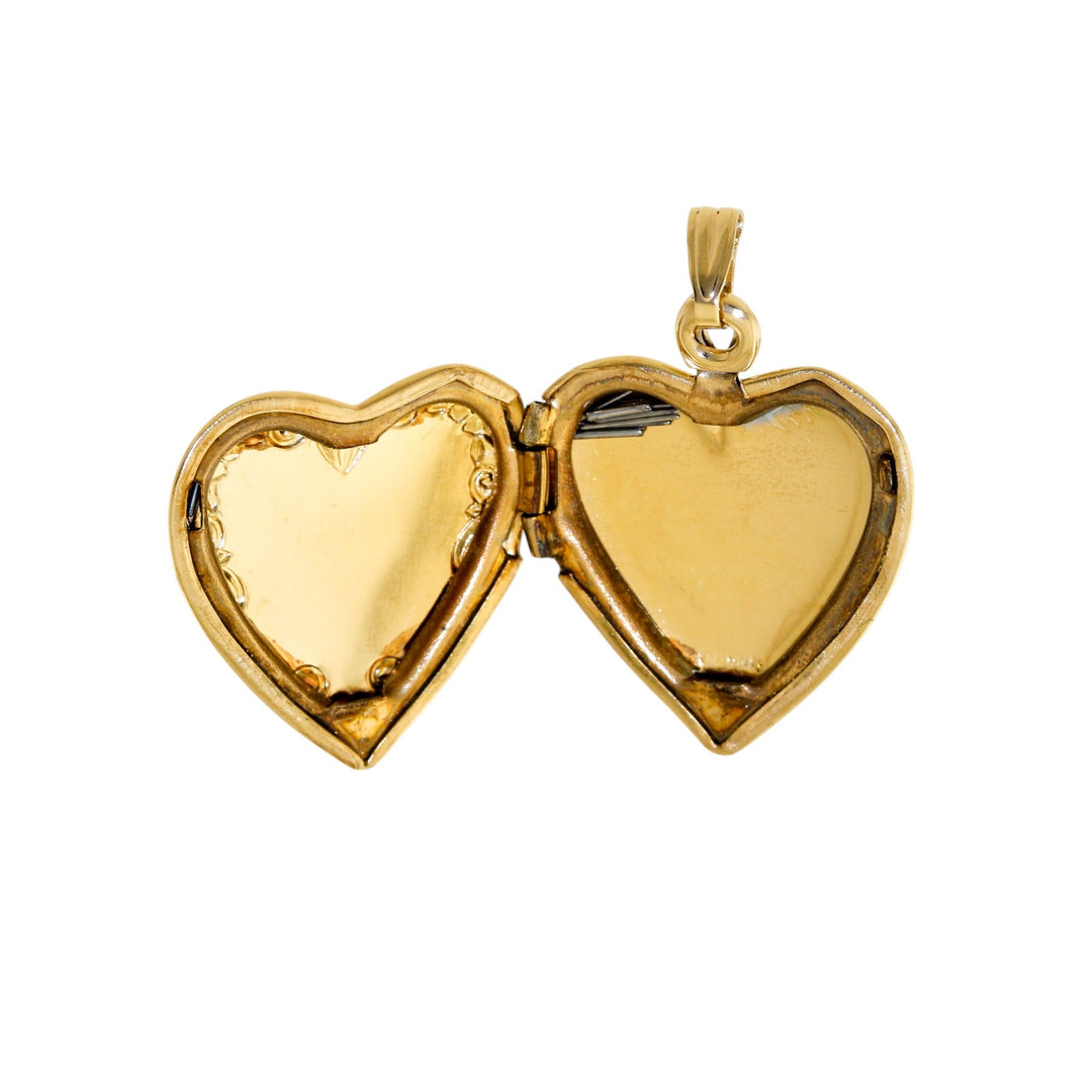 10k Gold x Vintage "I Love You" Heart Locket - Kingdom Jewelry