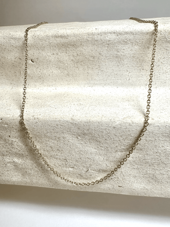 10K Italian Gold 22" Solid Round Link Chain - Kingdom Jewelry