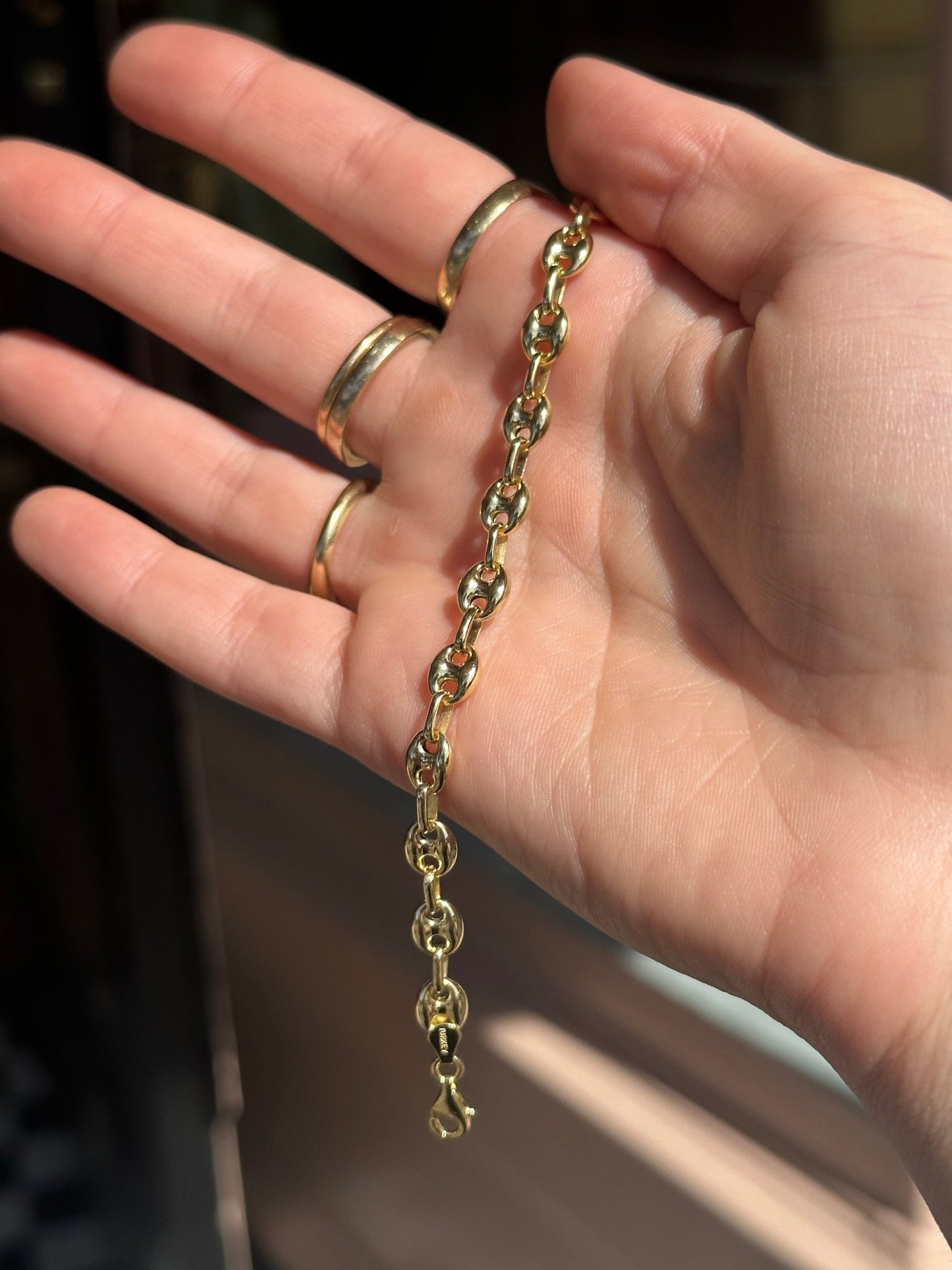 10k Mini Gucci Puff Bracelet - Kingdom Jewelry