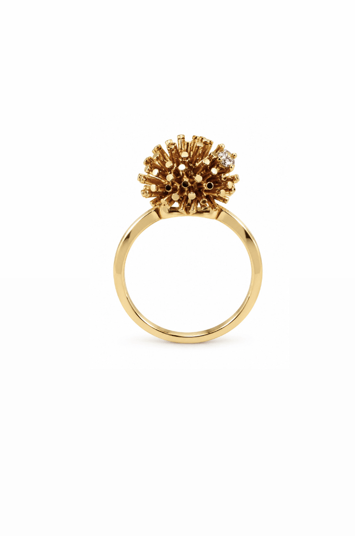 10K Vintage Confetti Burst Cocktail Ring - Kingdom Jewelry