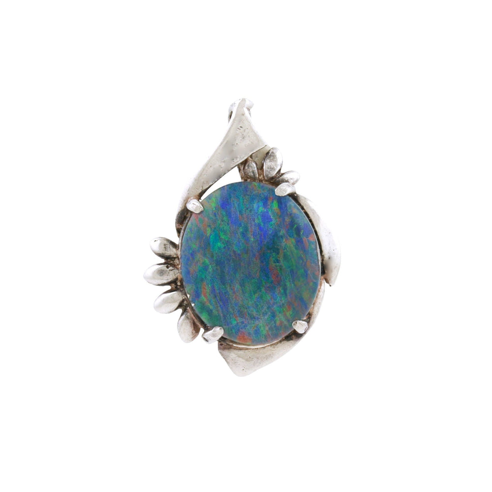 
                      
                        10k White Gold x Australian Queensland Opal Pendant - Kingdom Jewelry
                      
                    