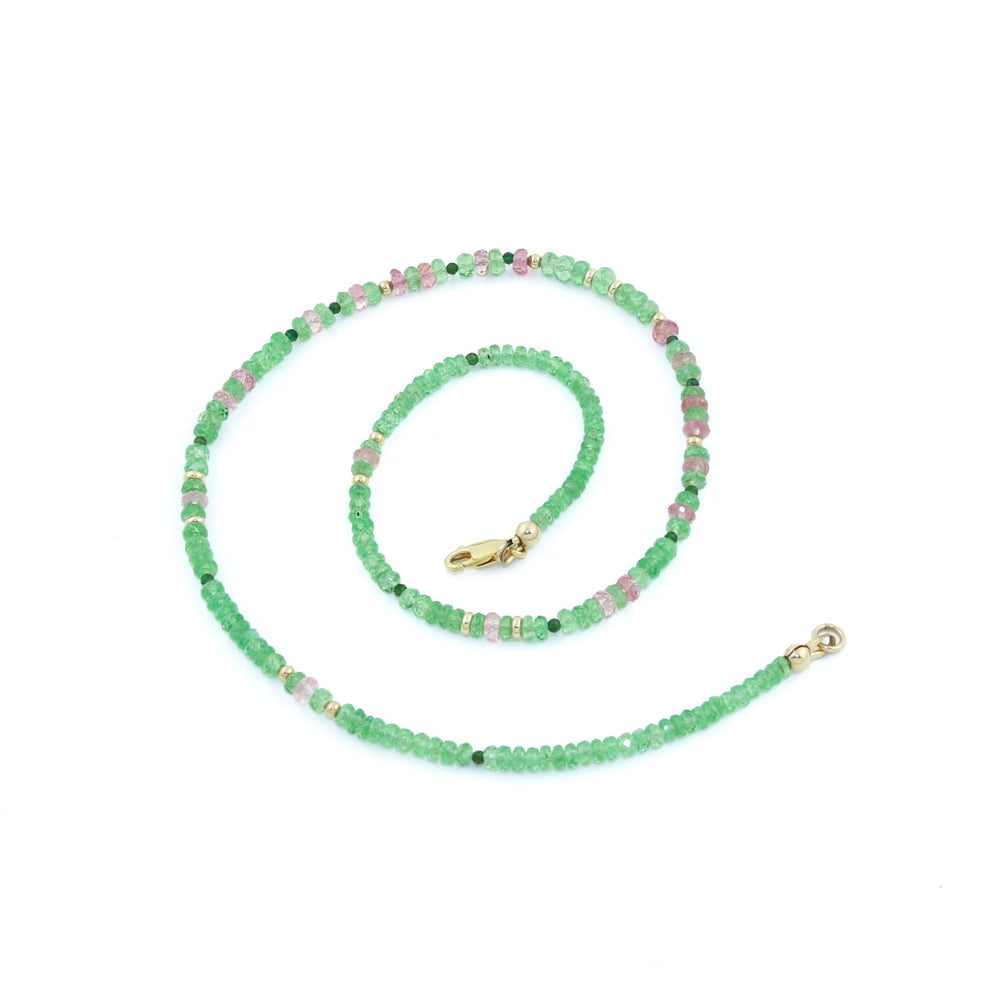 
                      
                        10k x Tsavorite & Tourmaline Beaded Gemstone Necklace - Kingdom Jewelry
                      
                    