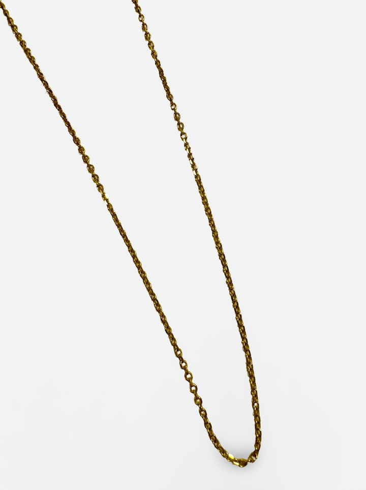 10k Yellow Gold 18 Inch Round Cable Link Chain - Kingdom Jewelry