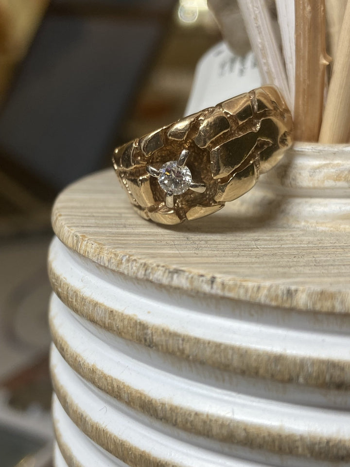 10k Yellow Gold Rocky Mountain Diamond Vintage Ring - Kingdom Jewelry