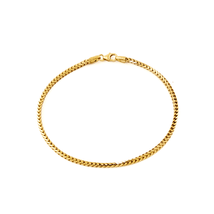 10k Yellow Gold x 2mm Venezia Link Chain Bracelet - Kingdom Jewelry