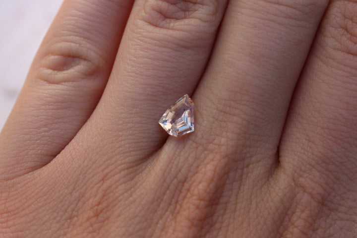 1.11ct Geometric Peach Sapphire - Kingdom Jewelry