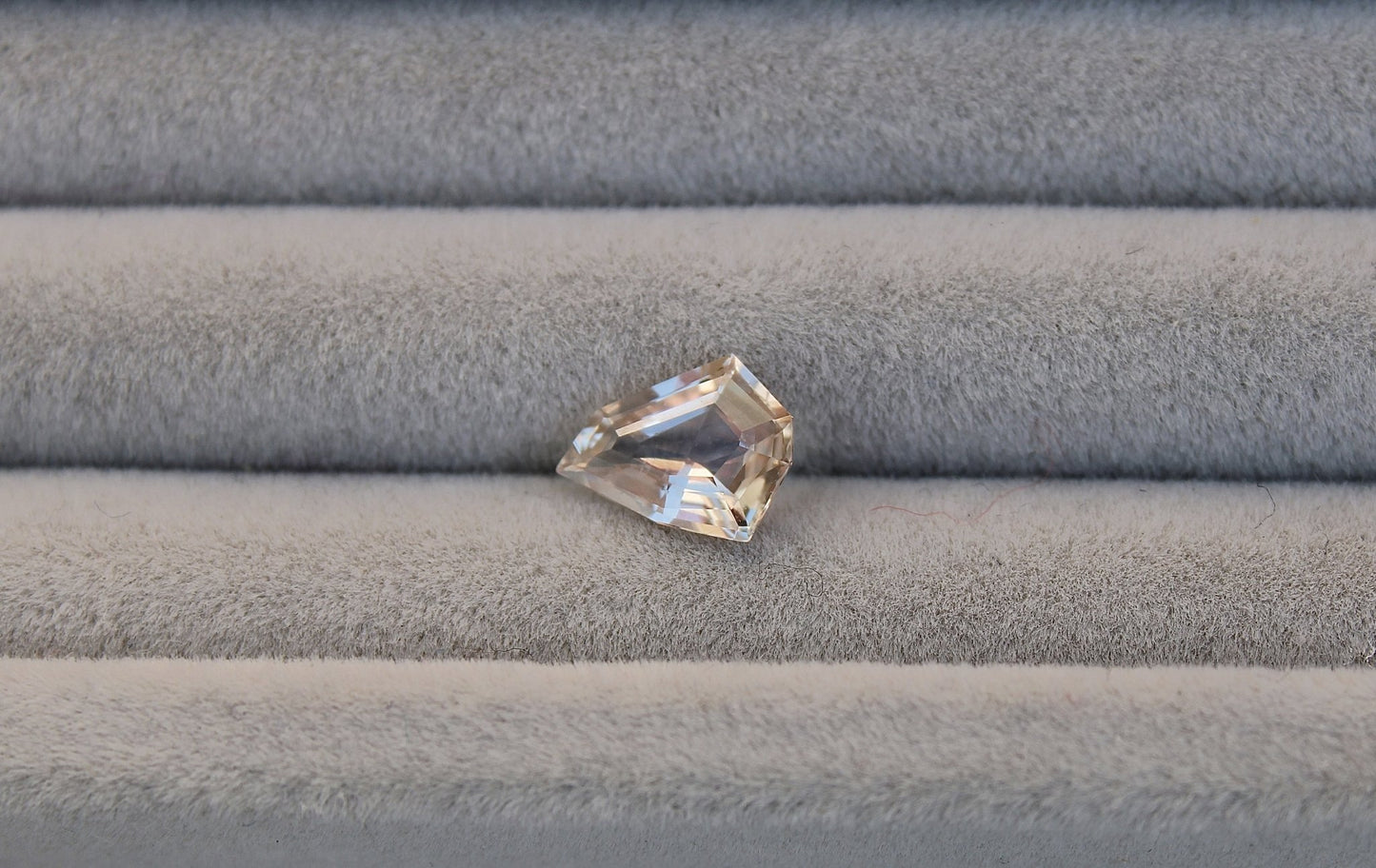 1.11ct Geometric Peach Sapphire - Kingdom Jewelry